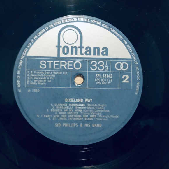 1969 UK LP Sid Phillips Band DIXIELAND - Picture 3 of 7